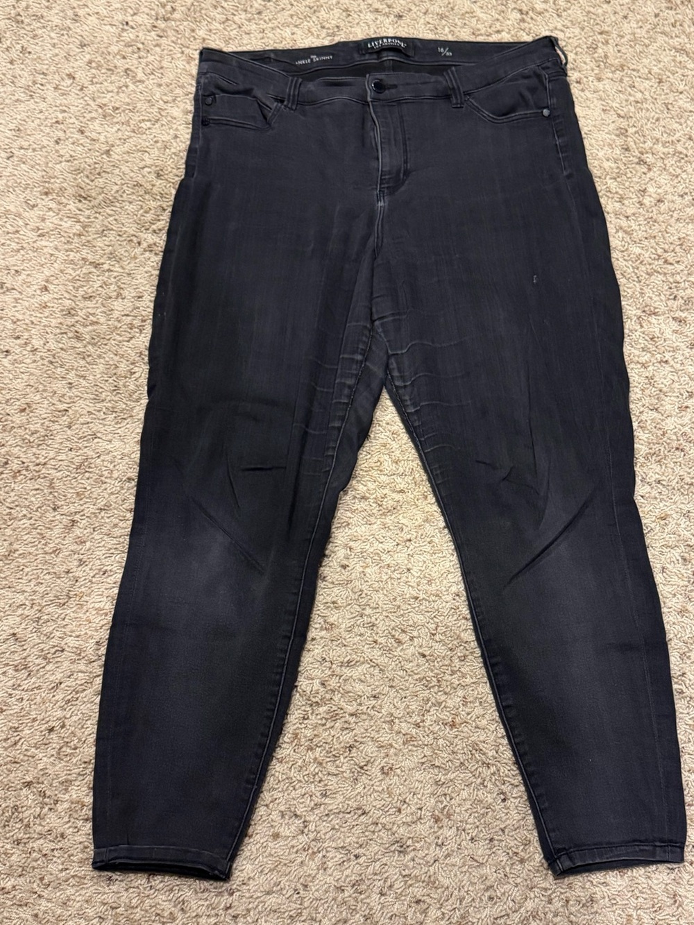 Black Stretch Skinny Jeans Size 16/18 (33)